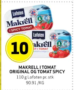 Bunnpris MAKRELL I TOMAT ORIGINAL OG TOMAT SPICY tilbud