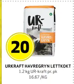 Bunnpris URKRAFT HAVREGRYN LETTKOKT tilbud