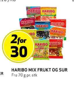Bunnpris HARIBO MIX FRUKT OG SUR tilbud