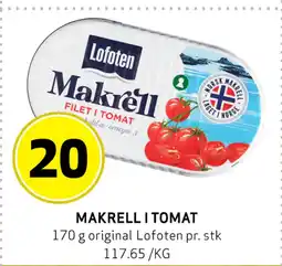 Bunnpris MAKRELL I TOMAT tilbud
