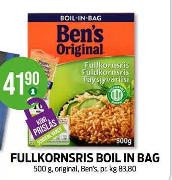 Kiwi FULLKORNSRIS BOIL IN BAG tilbud