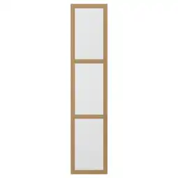 IKEA Tonstad Dør med hengsler, eikefiner/glass, 50x229 cm tilbud