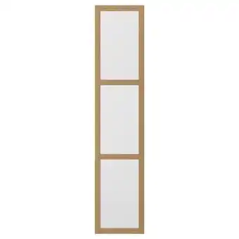 IKEA Tonstad Dør med hengsler, eikefiner/glass, 50x229 cm tilbud