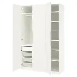 IKEA Pax / tonstad Garderobekombinasjon, hvit/offwhite, 150x60x236 cm tilbud