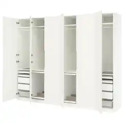 IKEA Pax / tonstad Garderobekombinasjon, hvit/offwhite, 300x60x236 cm tilbud