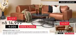 Skeidar Jessie hjørnesofa 2,5-seter tilbud