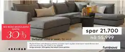 Skeidar Big Band Dawn sofa Sjeselong venstre tilbud