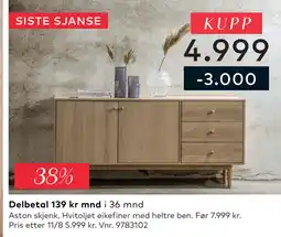 Skeidar Aston skjenk tilbud