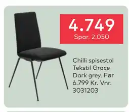 Skeidar Chilli spisestol tilbud