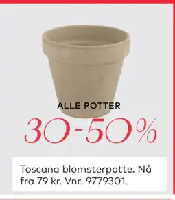 Skeidar Toscana blomsterpotte tilbud