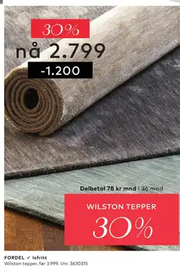 Skeidar Wilston tepper tilbud