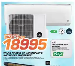 Coop Byggmix WILFA NARVIK 40 VARMEPUMPE, INKLUDERT MONTERING tilbud