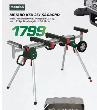 Coop Byggmix METABO KSU 251 SAGBORD tilbud