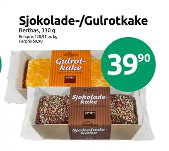 Joker Sjokolade-/Gulrotkake tilbud