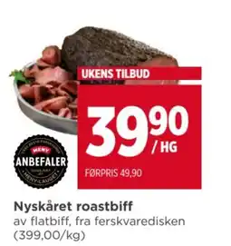 Meny Nyskåret roastbiff tilbud