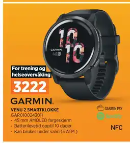 POWER VENU 2 SMARTKLOKKE tilbud
