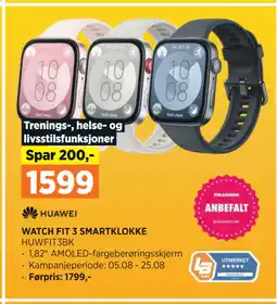 POWER WATCH FIT 3 SMARTKLOKKE tilbud