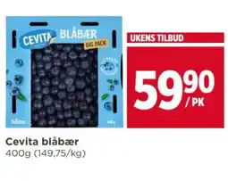 Meny Cevita blåbær tilbud
