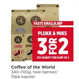 Meny Coffee of the World tilbud