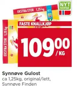 Meny Synnøve Gulost tilbud