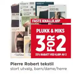 Meny Pierre Robert tekstil tilbud