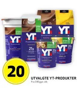 Bunnpris UTVALGTE YT-PRODUKTER tilbud