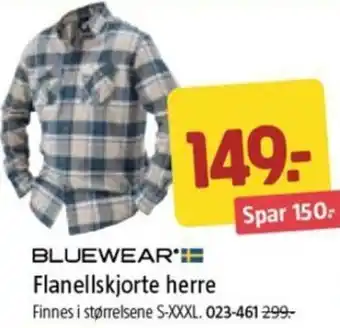 Jula Flanellskjorte herre tilbud