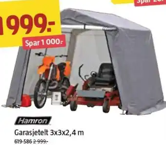 Jula Garasjetelt 3x3x2,4 m tilbud