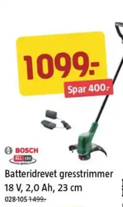 Jula Batteridrevet gresstrimmer tilbud