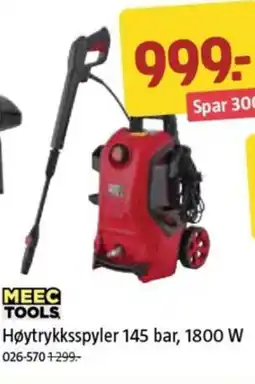 Jula Høytrykksspyler 145 bar, 1800 W tilbud
