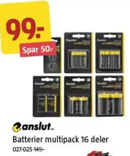 Jula Batterier multipack 16 deler tilbud