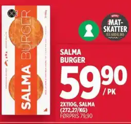 Meny SALMA BURGER tilbud