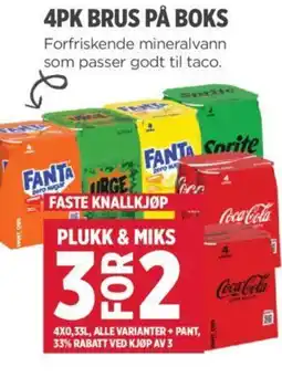 Meny 4PK BRUS PÅ BOKS tilbud