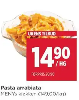 Meny Pasta arrabiata tilbud