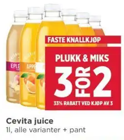 Meny Cevita juice tilbud