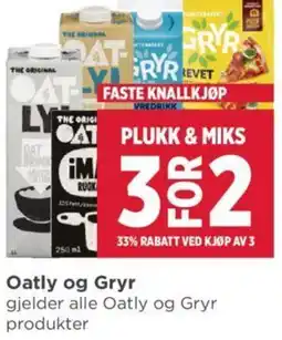 Meny Oatly og Gryr tilbud