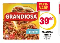 Coop Extra Grandiosa pizza plenty tilbud