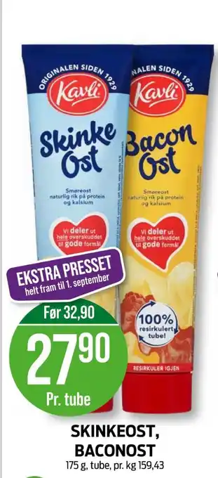 Kiwi Kavli smøreost skinke mager tilbud
