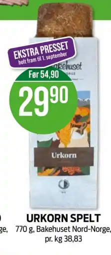 Kiwi Bakehuset urkorn speltbrød tilbud