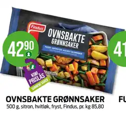 Kiwi Findus grønnsaker tilbud