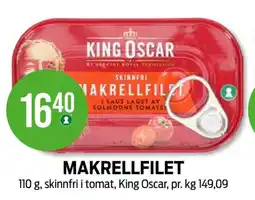 Kiwi King oscar makrell i tomatsaus tilbud