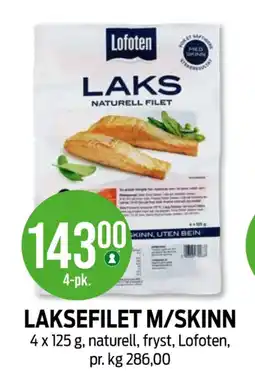 Kiwi Lofoten laksefilet tilbud