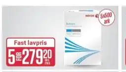 Europris Xerox kopipapir tilbud