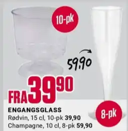 Europris Ukjent engangsglass tilbud