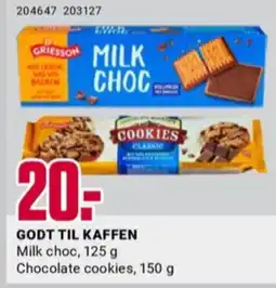 Europris Griesson milk choc kjeks tilbud