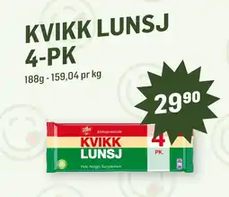 Holdbart KVIKK LUNSJ 4-PK tilbud