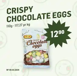 Holdbart CRISPY CHOCOLATE EGGS tilbud