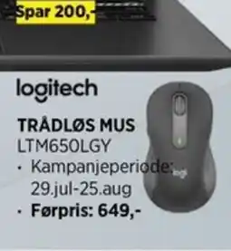 POWER TRÅDLØS MUS LTM650LGY tilbud