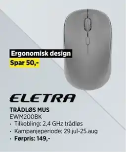 POWER TRÅDLØS MUS EWM200BK tilbud