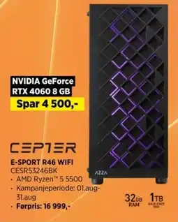 POWER E-SPORT R46 WIFI CESR53246BK tilbud